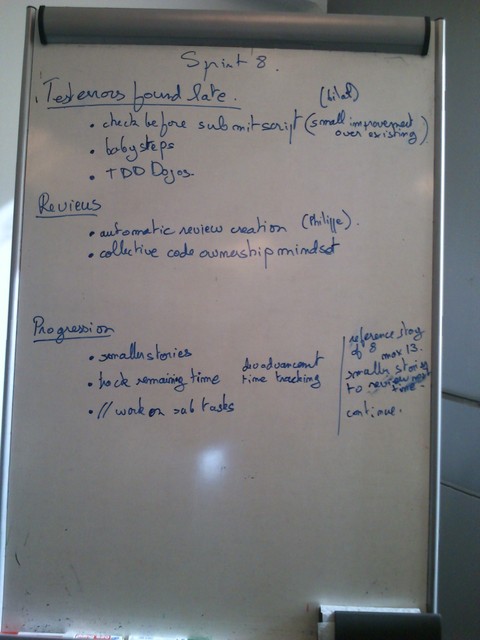 Photo of the flipchart with agreed actions