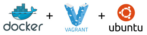 The 3 logos of Docker, Vagrant and Docker