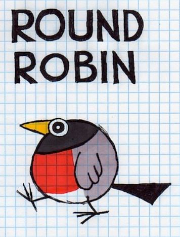 A fat round robin bird