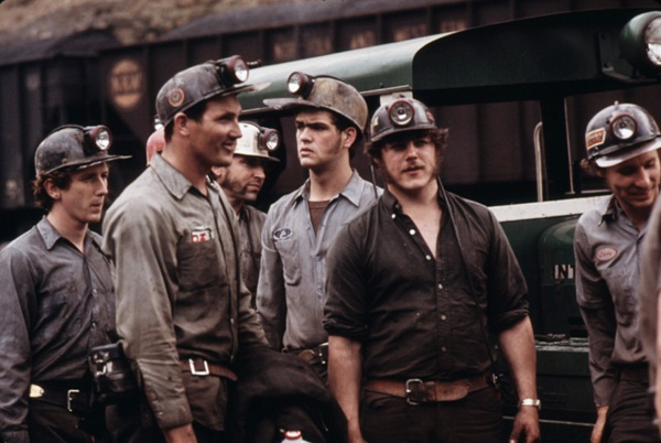 Miners going to work in Coveralls