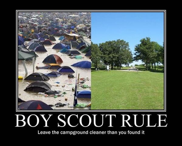 An illustration of the boy scout rule