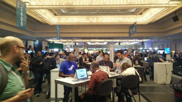 Photo of the JavaOne exhibition hall