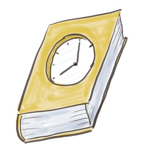 A book with built-in clock