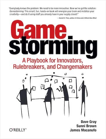 Cover of the GameStorming book that contains tons of creative design activities which many rely on post-its