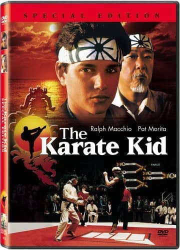Picture of the DVD box of the 1984 film "The Karate Kid". Learning TDD through code katas is somehow close to the way the hero of the film learns Karate through deliberate practice