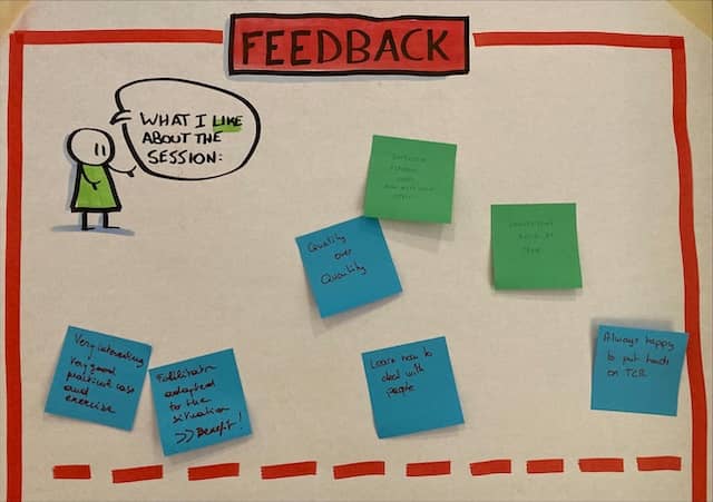 Photo of the feedback I received when I ran the slow code retreat workshop at XPDays Benelux