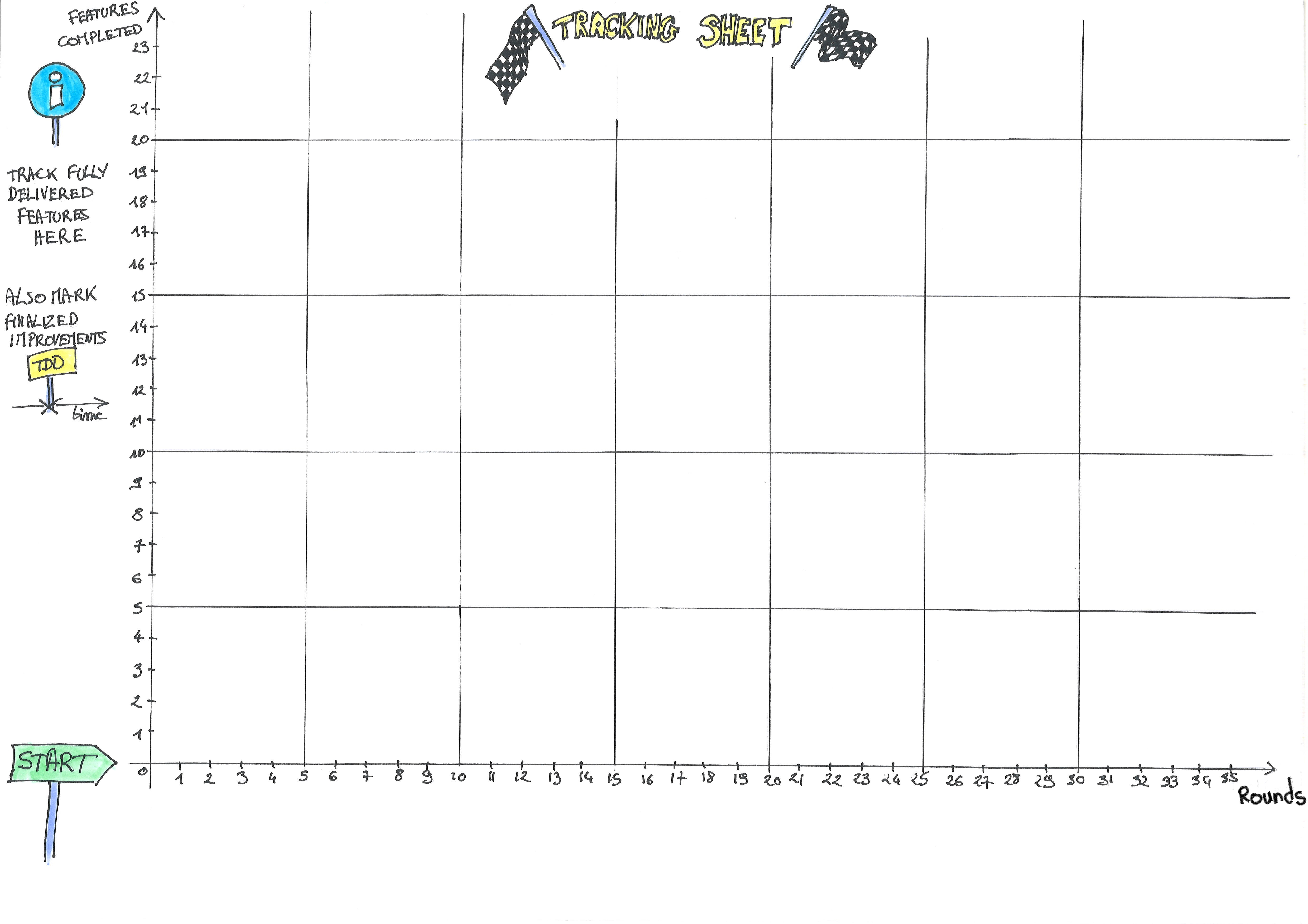 Printable tracking sheet