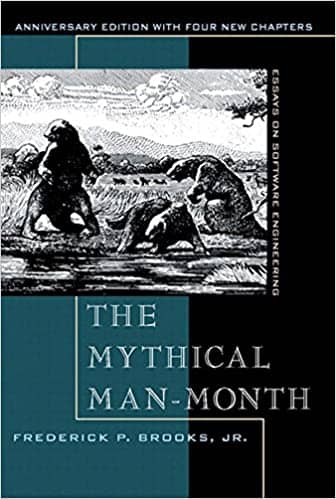 Cover of the Mythical Man Month by Frederic P. Brooks Jr. He explains that developer productivity (in lines of code) is independent from the language, which is a clear advantage to higher level languages.